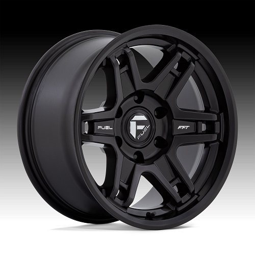 Fuel Slayer D836 FFT Matte Black Custom Truck Wheels 1